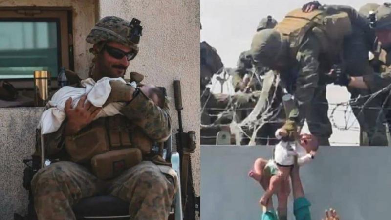 ما مصير الرضيع الذي التقطه جندي أميركي في مطار كابل؟
