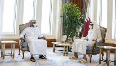 Qatar's Emir Receives UAE Delegation Led by Sheikh Tahnoon bin Zayed