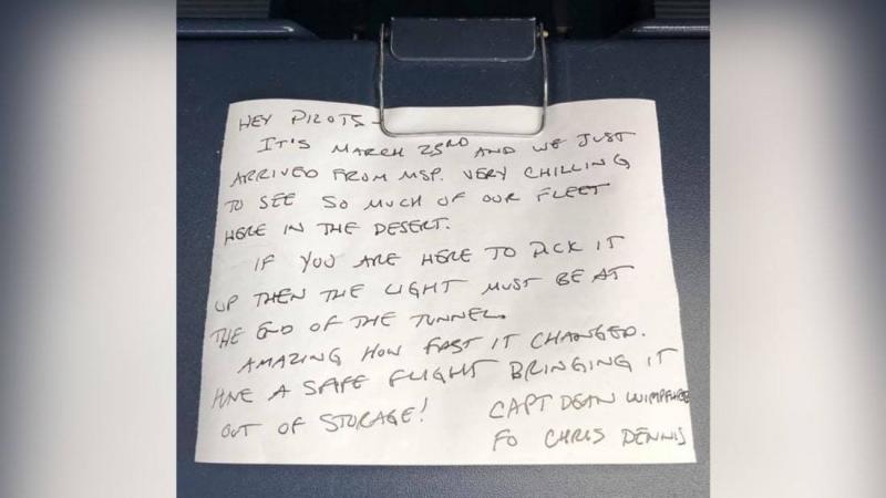 Hidden Message from a Pilot to Colleagues Before the Spread of COVID-19