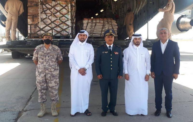 Title: Qatar Embassy: Air Force Plane Arrives in Beirut with 70 Tons of Food Aid for the Lebanese Army