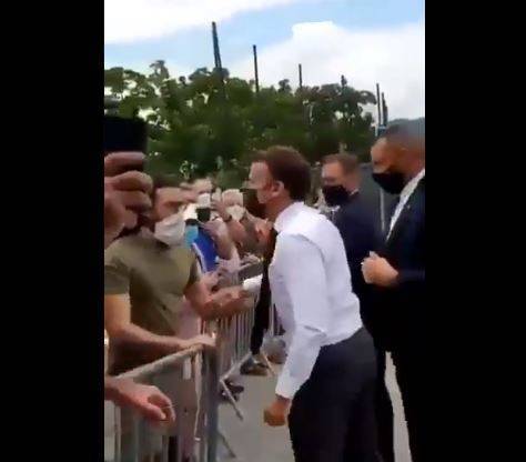 Macron's First Comment After Being Slapped and the Punishment for the Attacker