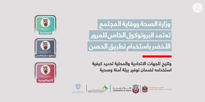 UAE Health Ministry Approves Green Pass Protocol Using 