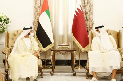Meeting Between Sheikh Mohammed bin Rashid and the Emir of Qatar on the Sidelines of "Baghdad Conference for Cooperation and Partnership"