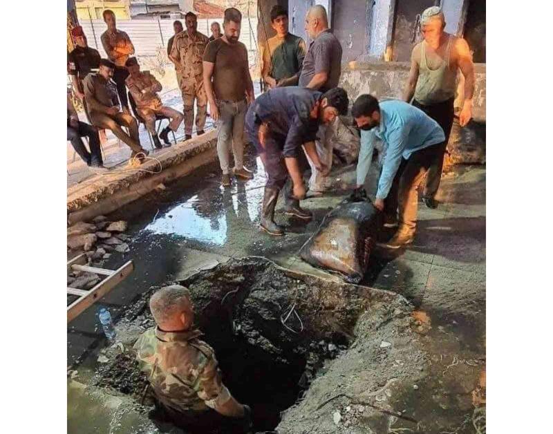 Discovery of 175 Bags of Damaged Currency from the Ruins of the Central Bank in Mosul