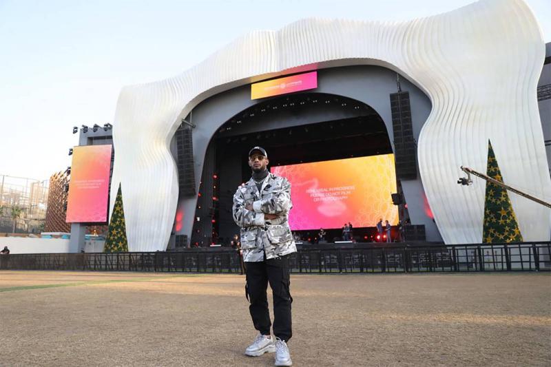 Mohamed Ramadan Visits Expo in Preparation for Saturday's Concert