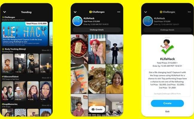 Snapchat and Cash Prizes in Spotlight