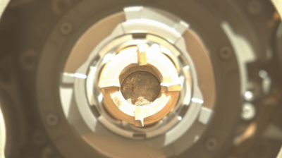 Hole in a Rock: First Rock Sample from Mars