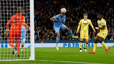 City Thrashes Brugge with "Four Goals," Firmly Positioned for the Round of 16 in the Champions League