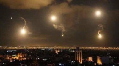 Syrian Defenses Respond to Israeli Missiles in Homs Countryside