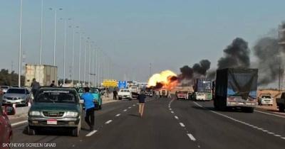 Egypt: Explosion of Gas Cylinders on a Highway