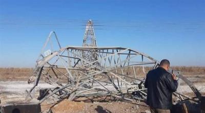 Sabotage of Power Lines East of Baghdad by Explosive Devices