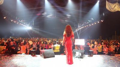 Najwa Karam and Kadim Al Sahir Together in Dubai