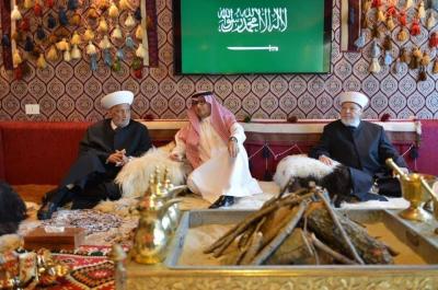 Title: Saudi Ambassador in Beirut Receives Lebanese Delegations at the Embassy Tent