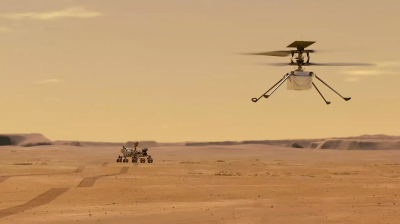 Historic Event: NASA's Helicopter in the Martian Atmosphere