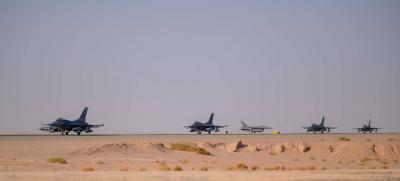 Arrival of U.S. F-16 Fighters at Prince Sultan Air Base in Saudi Arabia