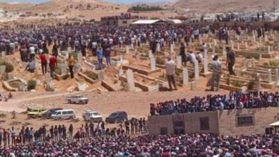 Title: Arsal Bids Farewell to Victims of "Truck Massacre"