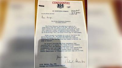 Title: Secret British Document: Thatcher Urges "Heathrow" to Learn from Dubai Airport