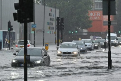 Flooding in the Streets of London Amidst Repeated Storms