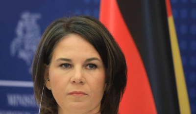 German Foreign Minister Visits Ukrainian Bucha
