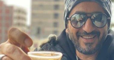 Title: Ahmed Helmy Appears Cheerful: "Here’s the Coffee"