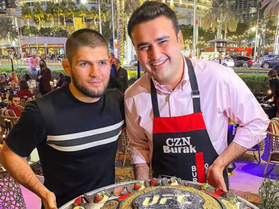 Turkish Chef Burak Plays Soccer with Khabib Nurmagomedov