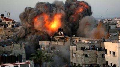 Title: Israel Bombs Hamas Sites in Gaza