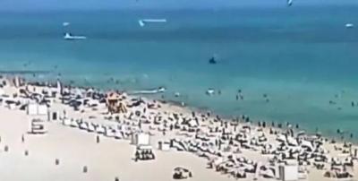 Helicopter Crash on Busy Beach in America
