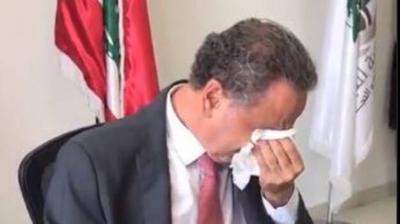 Video: Lebanese Minister Breaks Down in Tears During Handover