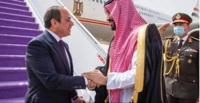 Egyptian President Arrives in Riyadh with Prince Mohammed bin Salman Leading the Reception