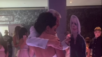 Touching Dance of Bride with Life-Size Cutout of Her Deceased Mother