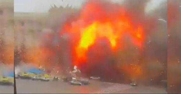 Giant Fireball and Missile: Terrifying Russian Bombardment in Kharkiv