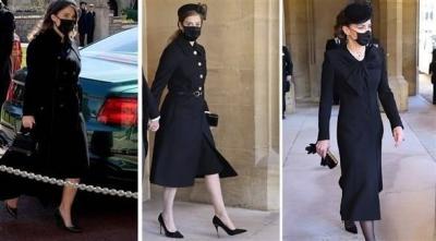 Kate Middleton, Eugenie, and Beatrice Capture Attention at Prince Philip's Funeral