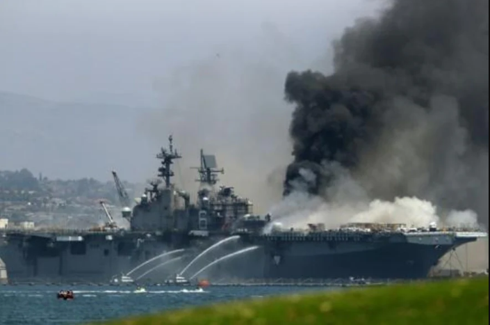 U.S. Navy Personnel Accused of Causing Fire that Destroyed Warship