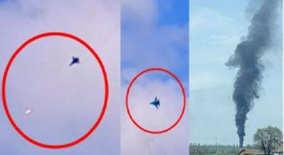 Video: Russian "Sukhoi" Shot Down by Ukrainian Missile with Pilots Parachuting to Safety