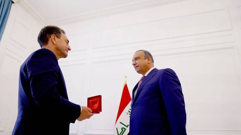 Macron Awards the French Honor Medal to Al-Kadhimi