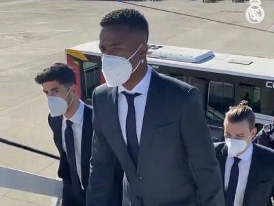Real Madrid's Squad Travels to Bergamo, Italy.. Video