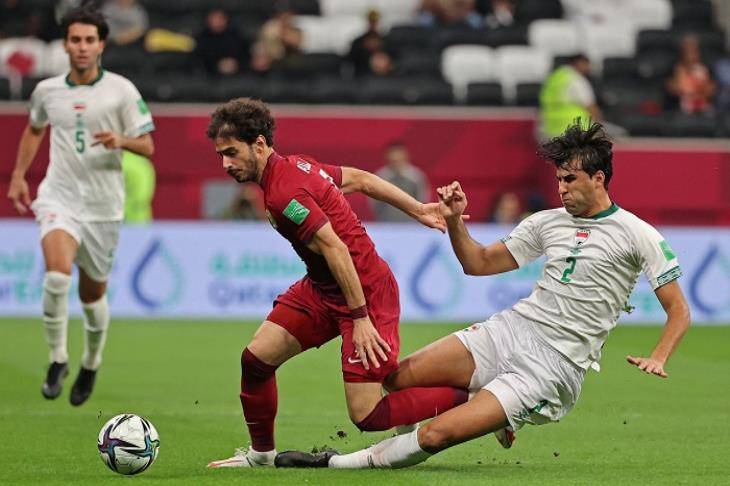 العراق يسقط أمام قطر ويودع كأس العرب