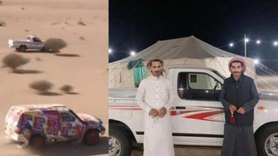 Old Car Challenges Pros in Dakar Rally in Saudi Arabia and Ignites Social Media