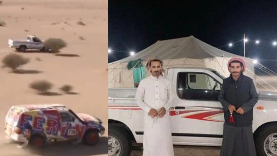 Old Car Challenges Pros in Dakar Rally in Saudi Arabia and Ignites Social Media