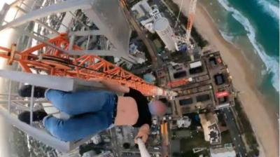 Video: Daredevils Climb Giant Crane for Social Media Likes
