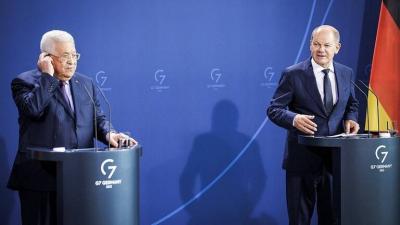 Scholz Rejects Use of "Apartheid" to Describe Israeli-Palestinian Conflict in Presence of Abbas
