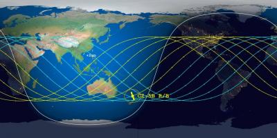 Determining the Time and Location of the Chinese Rocket's Arrival on Earth