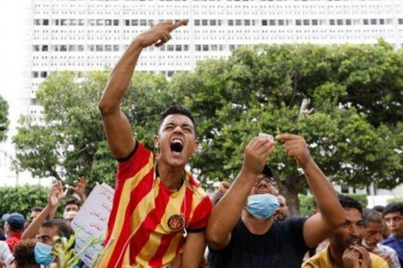 Opponents of the Tunisian President Protest Against His Grip on Power