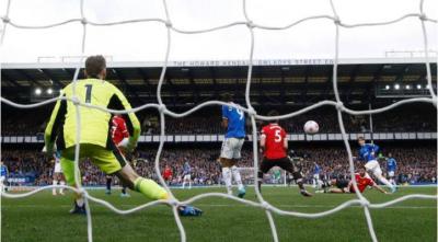 Everton, in Danger of Relegation, Deals Blow to Manchester United