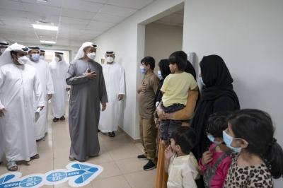 Sheikh Mohamed bin Zayed Reviews Services Provided to Afghan Families at the Emirates Humanitarian City