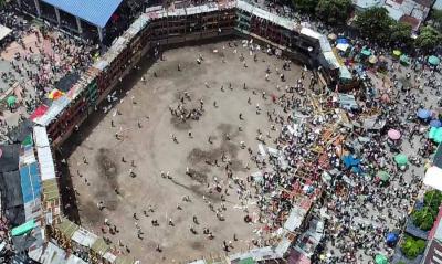 In Colombia: Bleacher Collapse During Local Bullfighting Event