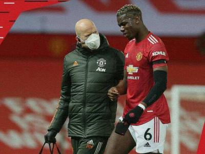 Injury Keeps Manchester United's Forward Paul Pogba Off the Field