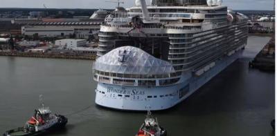 Wonder of the Seas: The Largest Ship in the World Prepares to Set Sail (Video)