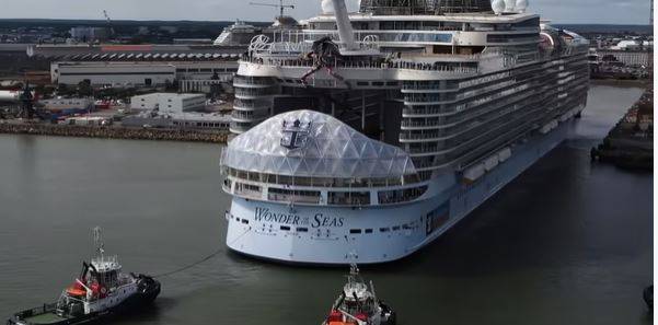 Wonder of the Seas: The Largest Ship in the World Prepares to Set Sail (Video)