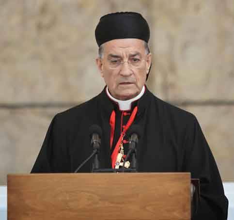 Patriarch Raï to the Crowds in Bkerké: 